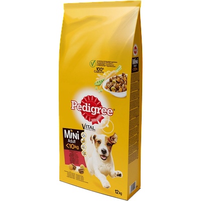 PEDIGREE Суха храна за кучета от дребни породи Pedigree Small Dog, с говеждо и зеленчуци, 12 кг