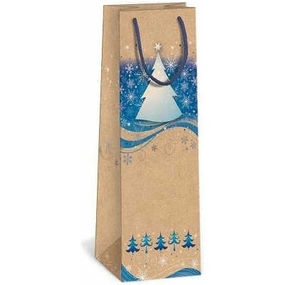 ARGUS Dárková papírová taška NATUR na víno (11 x 36 cm) 08340035