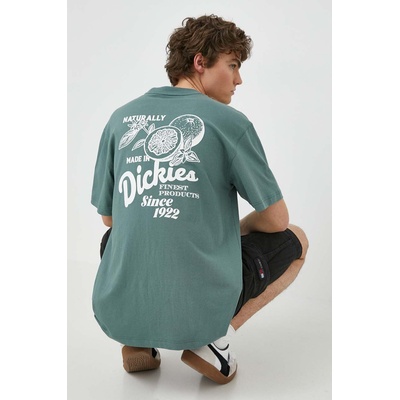 Dickies Памучна тениска Dickies RAVEN TEE SS в зелено с принт DK0A4YYM (DK0A4YYM)