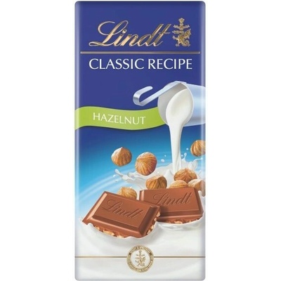 Lindt Classic Recipe mliečna čokoláda s lieskovými orieškami 100 g