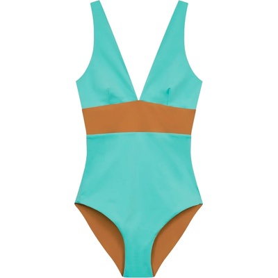 MYMARINI Дамски бански костюм MYMARINI Women's Plungesuit Swimsuit - Oak / Eucalyptus (150-5675-0612)