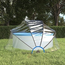vidaXL Kopule na bazén kulatá 315 x 158 cm PVC