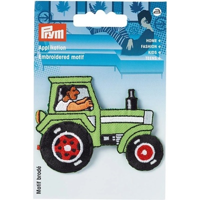 PRYM Nášivka traktor s vodičom, nažehľovacia, zelená