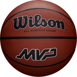 Wilson Гумена баскетболна топка, размер 7, за открито/закрито - wilson mvp brown