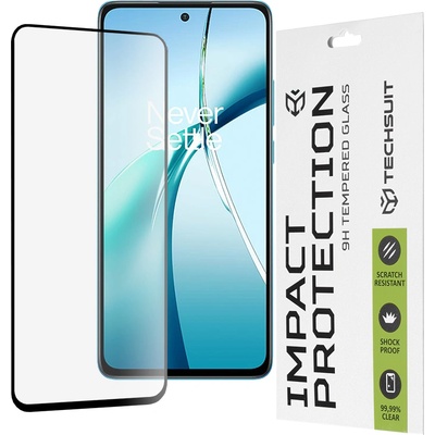 Techsuit OnePlus North CE4 Lite - 111D Пълно покритие / Пълно залепено стъкло - Черно
