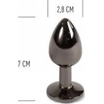 Secret Play Secretplay Gunmetal Intimate Metal Plug Small 7cm Decorative Base