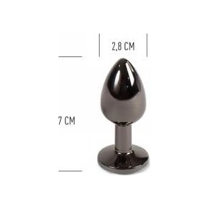 Secret Play Secretplay Gunmetal Intimate Metal Plug Small 7cm Decorative Base