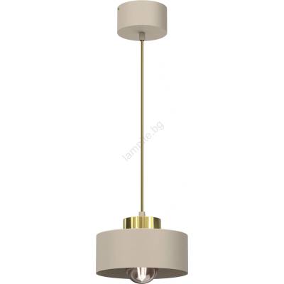 Chandeiler на връв MARTI 1xE27/15W/230V бежов/златист (LU9930)