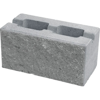 Tvárnice plotová štípaná CS Blok 20 s prořezem šedá 200×400×200 mm