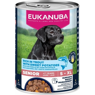 Eukanuba Senior pstruh s batatmi 400 g