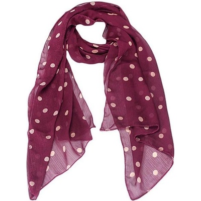 Šála styl Polka letní puntík červená