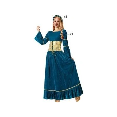 BigBuy Carnival Костюм Средновековна царица Син Размер m/l