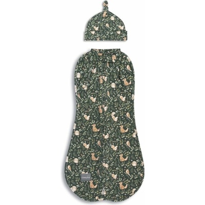Sleepee Zavinovačka Second Step Swaddle s čiapkou Green forest