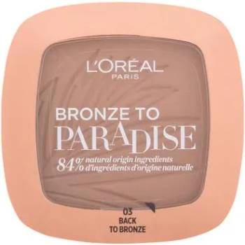 L'Oréal Bronze To Paradise бронзираща пудра 9 g нюанс 03 Back To Bronze