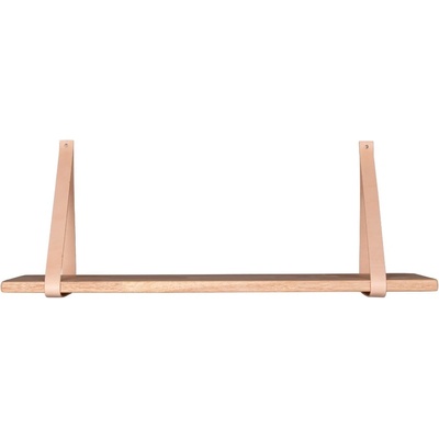 House Nordic Дървен рафт с кожени дръжки , 80 x 20 cm Forno - House Nordic (4292000)