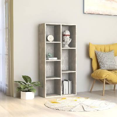 Sonata Шкаф библиотека, бетонно сив, 50x25x106 см, ПДЧ