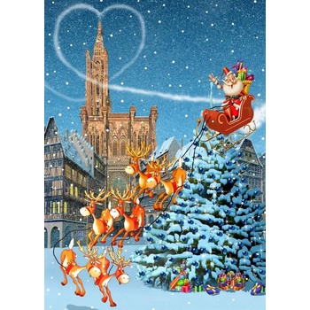 Image 1 of Grafika - Puzzle Strasbourg Cathedral at Christmas - 500 piese