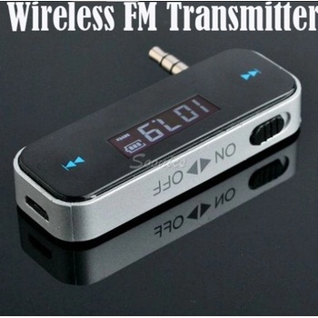 Безжичен ФМ FM трансмитер за автомобил LCD дисплей за iPod iPad iPhone 4 4S 5 Galaxy S2 S3 HTC (fm-blue)