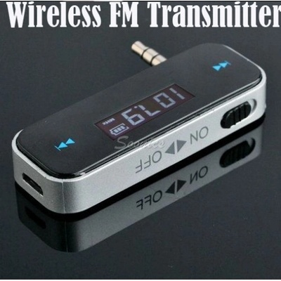 Безжичен ФМ FM трансмитер за автомобил LCD дисплей за iPod iPad iPhone 4 4S 5 Galaxy S2 S3 HTC (fm-blue)