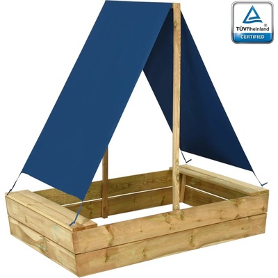 Multidom Pieskovisko so strechou 80x60x97,5 cm impregnované borovicové drevo