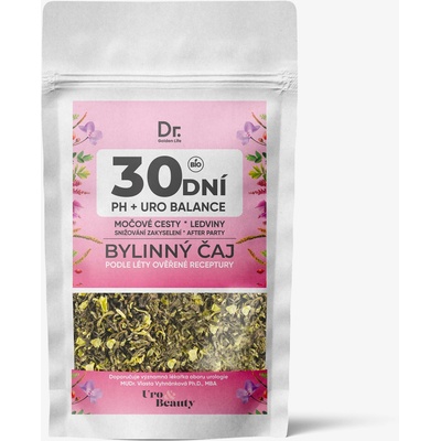 Golden Life pH + Uro Balance čaj 30 dní bylinný blend pro močové cesty a detox 60 g