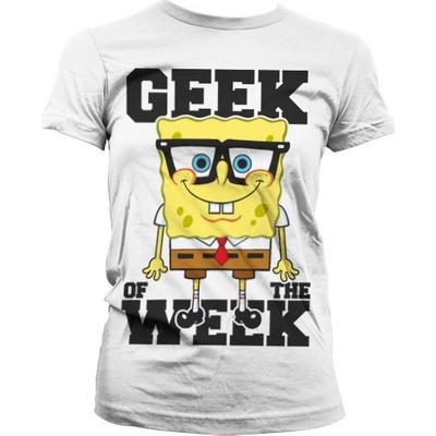 Funko Dámské tričko SPONGEBOB GEEK OF THE WEEK bílé Bílá