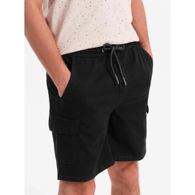 Jedinečné černé šortky s kapsami V4 SRCG-0190