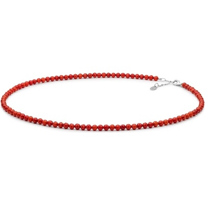 Gaura Pearls Korálový náhrdelník 234-100 Červená