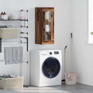 vidaXL Стенен шкаф Старо дърво 34, 5 x 34 x 90 см (882616)