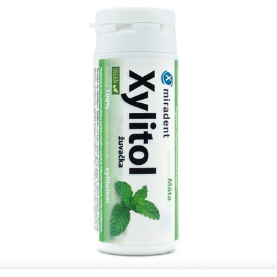 Miradent Xylitol žuvačka mäta 30ks