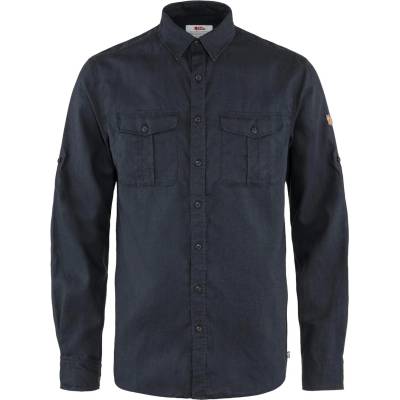 Fjällräven Мъжка риза с копчета Fjällräven Övik Travel Shirt L/S Shirt - Dark Navy - размер M (033-1656-0113)
