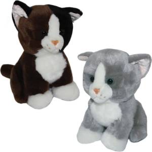 Silky Плюшено коте СИВО / ЧЕРНО 77993