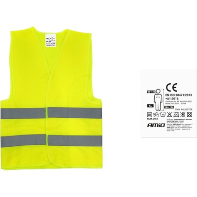 VÝSTRAŽNA VESTA ŽLTÁ SV-01 S CERTIFIKÁTOM