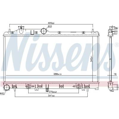 Chladič motoru NISSENS 67741