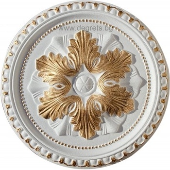 Image 1 of Розетка от стиропор 82297 бял-злато Ф 45