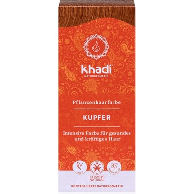 Khadi rostlinná barva na vlasy Copper měděná 100 g