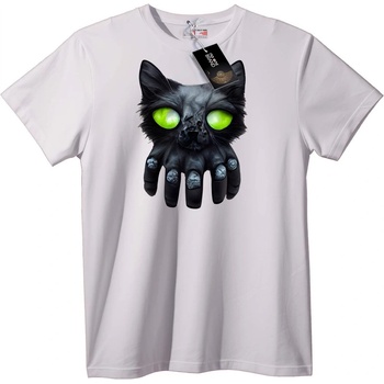 NOONEBRAND Тениска Мрачна Котка Череп - S, Black