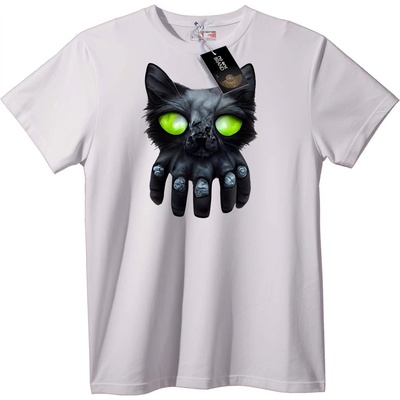 NOONEBRAND Тениска Мрачна Котка Череп - S, Black