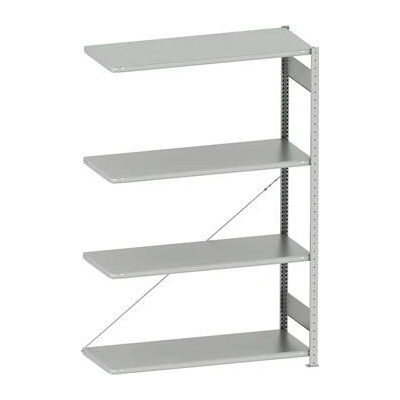 META zásuvný přídavný regál 2000 x 1300 x 500 mm 4 police 230 kg