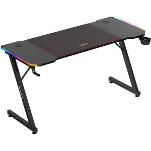 Huzaro Геймърско бюро Huzaro HERO 3.3 RGB, 140/60/74 см - Черно (HERO 3.3 RGB Black)