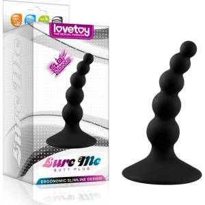 Lovetoy Lure me Beaded Anal Plug Black