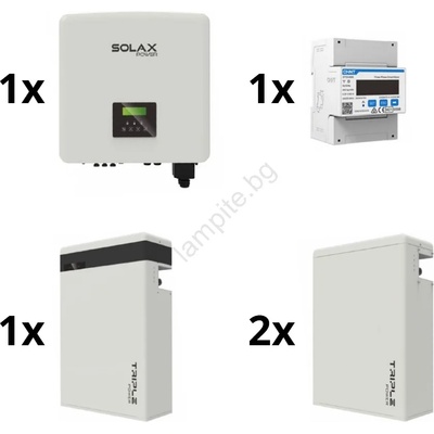 SolaX Power Соларен к-кт: 10kW SOLAX конвертор 3f + 17, 4 kWh TRIPLE Power батерия + електромер 3f (SM9998A)