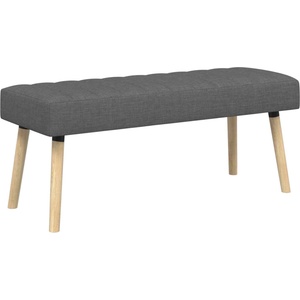 vidaXL Пейка с канали Тъмносиво 110 x 40 x 46 cm Текстил (42038488)