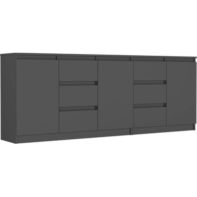 Framire Sada komod antracit, 200 x 76 x 33 cm R-200-S6