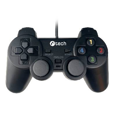 Gamepad C-TECH Callon pro PC/PS3, 2x analog, X-input, vibrační, 1,8m kabel, USB GP-05