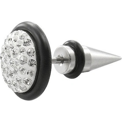 Šperky eshop falešný piercing fake expander se zirkony E18.6