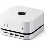 Satechi Алуминиева поставка с място за SDD и допълнителен USB-C хъб за Mac Mini M4 (2024) - Satechi USB-C Hub with NVMe SSD Enclosure for Mac Mini M4 (сребрист) (ST-GNMMES)