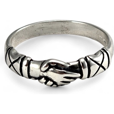 Drakkaria stříbrný prsten PŘÁTELSTVÍ FEDE RING, středověký, 1.9 cm P41694