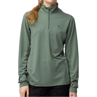 Fjällräven Дамски поларен пуловер Fjällräven Women's Abisko Day Hike Half Zip Fleece jumper - Patina Green - размер XS (105-7289-0111)