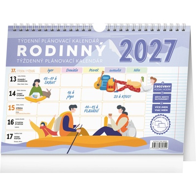 Stolní týdenní rodinný plánovací 2027